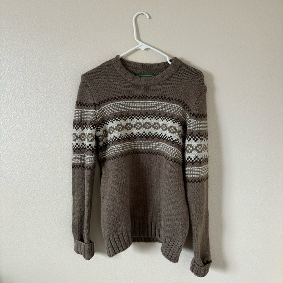 American Eagle Brown and Cream Sweater - Picture 1 of 7